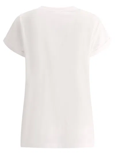 Shop Balmain " Flamingo" T-shirt In White