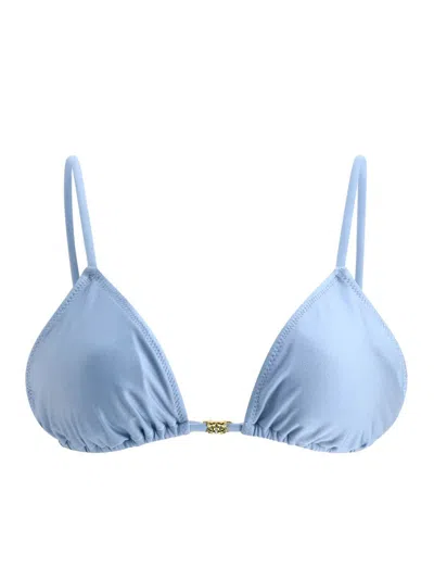 Shop Ganni "blue String" Bikini Top