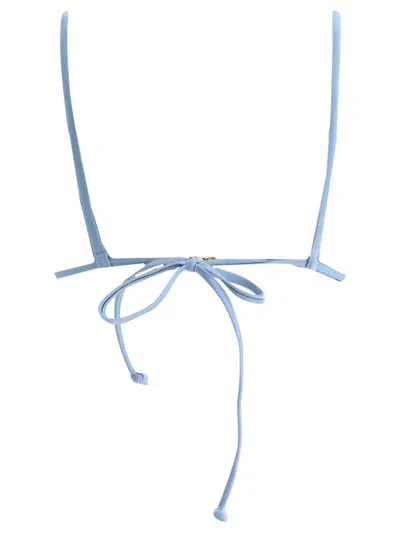 Shop Ganni "blue String" Bikini Top