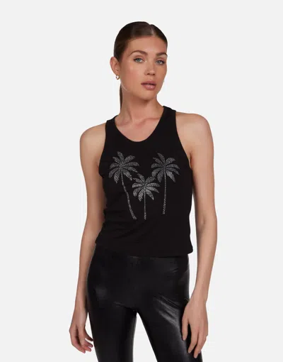 Lauren Moshi Luciana Crystal Palm Trees In Black