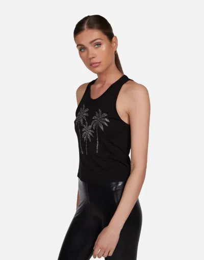 Lauren Moshi Luciana Crystal Palm Trees In Black