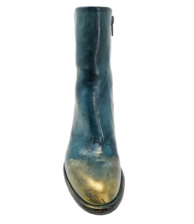 Shop Madison Maison Teal Hand Rubbed Ankle Boot In 38.5