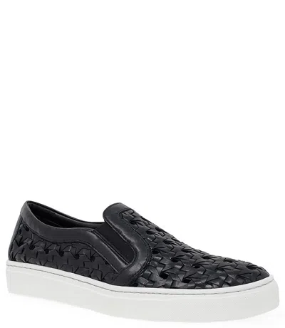 Shop Madison Maison ™ Black Leather Woven Sneaker In 41