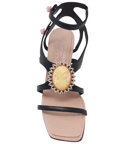 Shop Madison Maison ™ Black Pink High Heel  Leather With Cameo Detail In 41