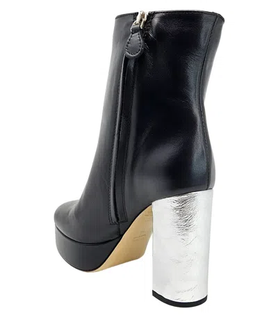 Shop Madison Maison ™ Black/silver Cracked Leather Platform Boot In 41