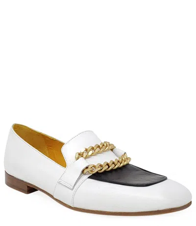 Shop Madison Maison ™ Flat Loafer Wht/blk In 41