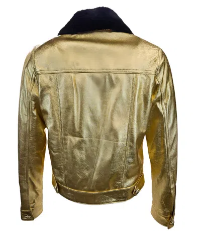 Shop Madison Maison ™ Gold/black Leather Jacket