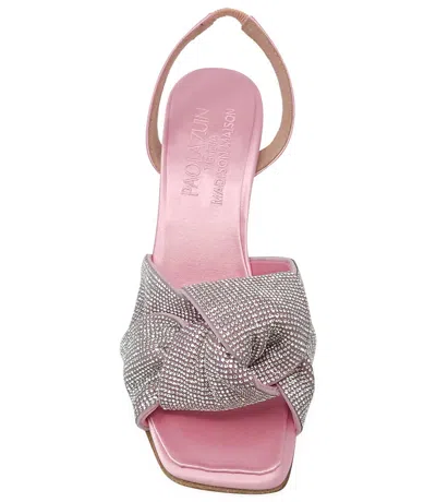 Shop Madison Maison ™ Pink Satin Leather High Heel Sandal In 41