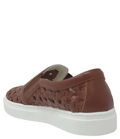 Shop Madison Maison ™ Tan Leather Woven Sneaker In 41