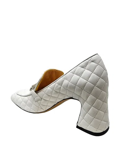 Shop Madison Maison ™ White Leather Quilted Loafer In 40