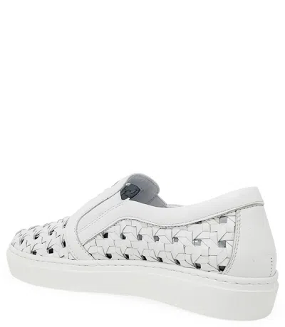 Shop Madison Maison ™ White Leather Woven Sneaker In 41