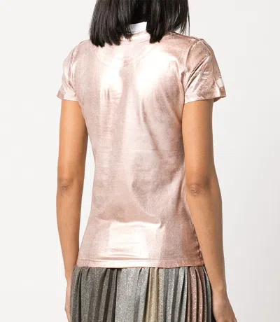 Shop Madison Maison ™metallic Coated Cotton T-shirt In Powder/rose Gold