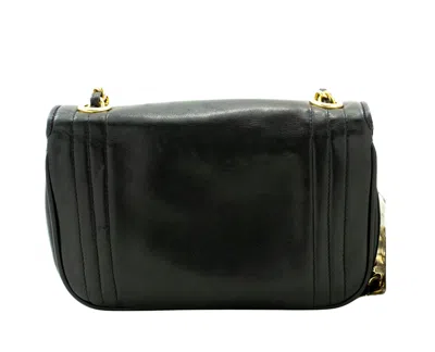 Pre-owned Chanel Coco Mark Black Leather Shoulder Bag ()