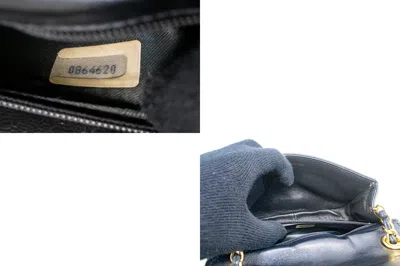 Pre-owned Chanel Coco Mark Black Leather Shoulder Bag ()