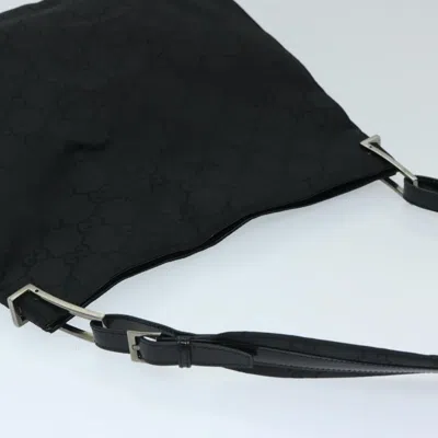 Shop Gucci Gg Nylon Black Synthetic Shoulder Bag ()