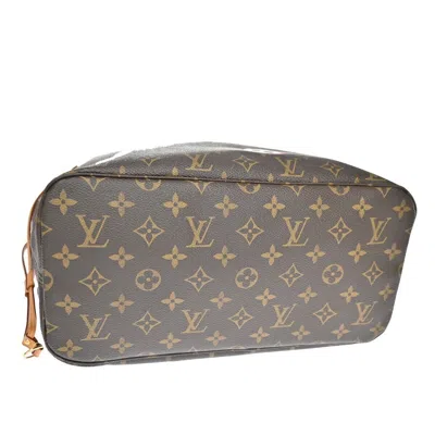 Pre-owned Louis Vuitton Neverfull Mm Brown Canvas Tote Bag ()