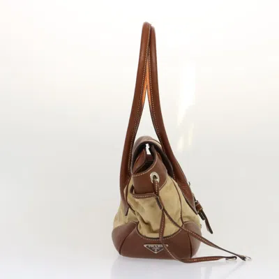 Shop Prada -- Beige Synthetic Shoulder Bag ()