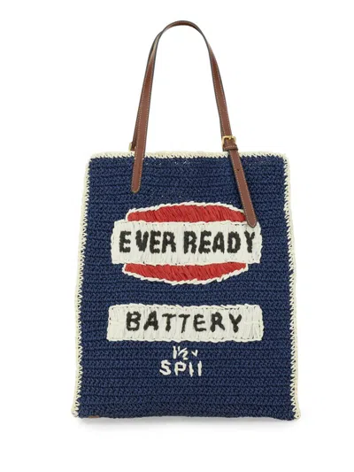 Shop Anya Hindmarch "ever Ready" Shoulder Bag In Blue
