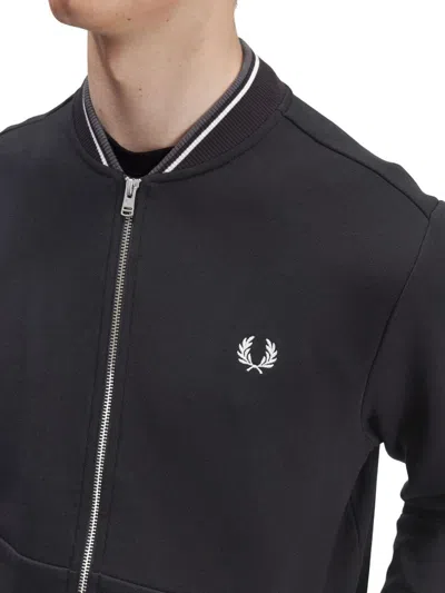 Shop Fred Perry Sweatshirt With Logo In Black