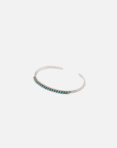 Shop Marketplace 1940s Sterling Silver And Turquoise Zuni Snake Eyes Bracelet In Blue