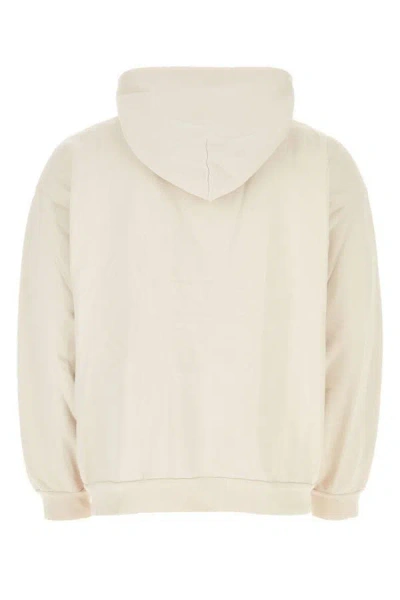 Shop Balenciaga Man Ivory Cotton Sweatshirt In White