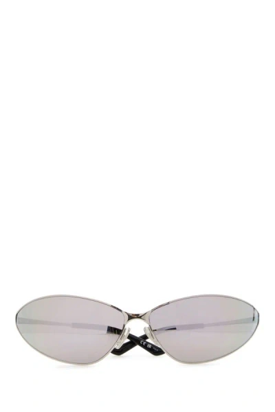 Balenciaga Razor Cat Cat-eye Frame Sunglasses In Silver