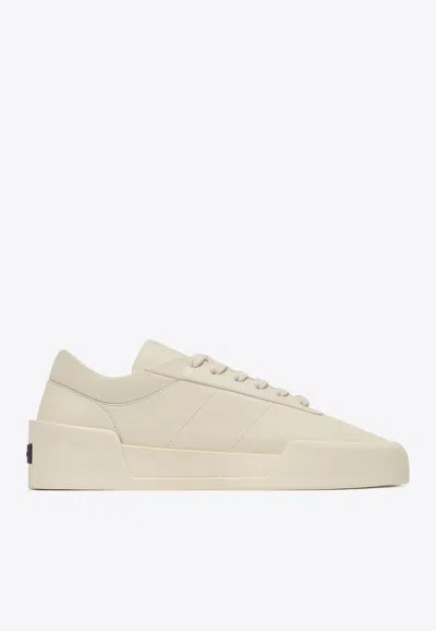 Shop Fear Of God Aerobic Low-top Leather Sneakers In Bone