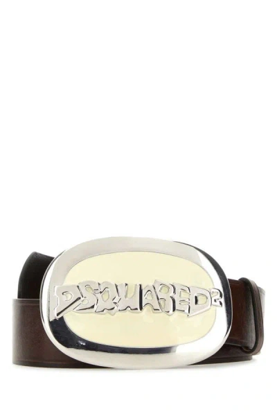 Dsquared2 Dsquared Women Brown Leather Belt In Brown