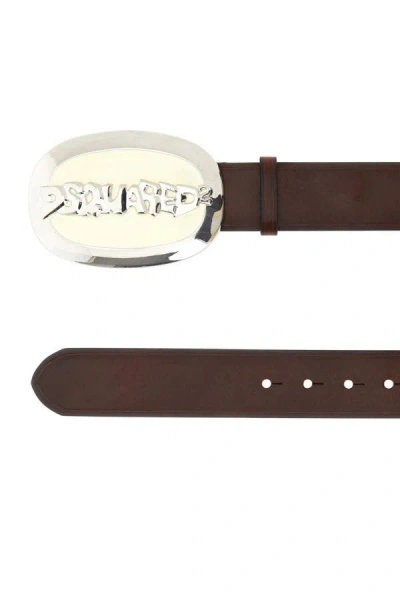 Dsquared2 Dsquared Women Brown Leather Belt In Brown