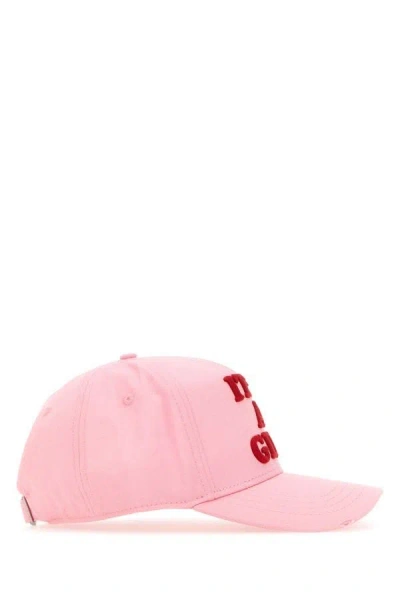 Shop Dsquared2 Dsquared Woman Pink Cotton Baseball Cap