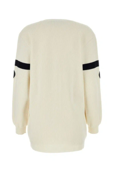 Shop Gucci Woman Ivory Wool Blend Cardigan In White