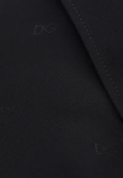 Shop Dolce & Gabbana All-over Monogram Silk Shirt In Black