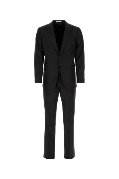 Shop Valentino Garavani Man Black Wool Suit