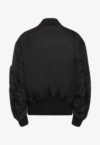 Shop Off-white Arrows Padded Bomber Jacket In Black