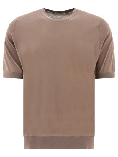Shop John Smedley "kempton" T-shirt In Brown