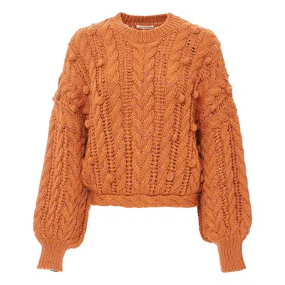 Shop Ulla Johnson Women's Caterina Cable Knit Sweater In Sienna In Gold