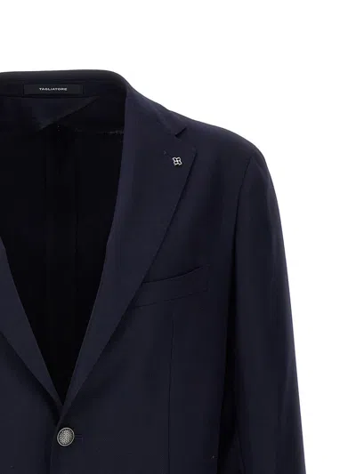 Shop Tagliatore 'montecarlo' Blazer Jacket In Blue