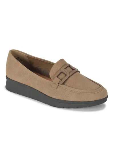 Shop Baretraps Addison Womens Faux Leather Slip-on Loafers In Beige