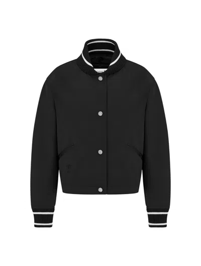 Shop Dior Bomber Jacket With Removable Macrocannage Vest In Black