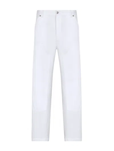 Shop Dior Carpenter Style Jeans In White