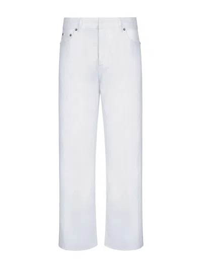Shop Dior 8 Straight Cropped Jeans, D03 In White