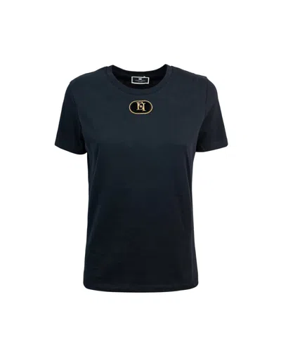 Shop Elisabetta Franchi T-shirts In Black