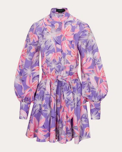 Shop No Pise La Grama Women's Amorio Dress In Orquideas Lavender