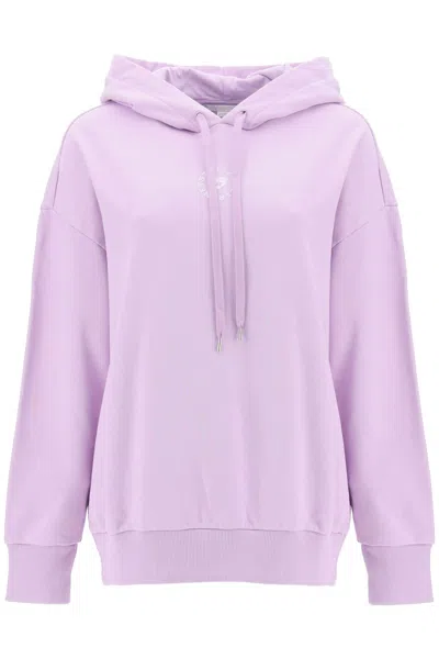 Shop Stella Mccartney Iconic Mini Heart Hooded Sweatshirt In Purple