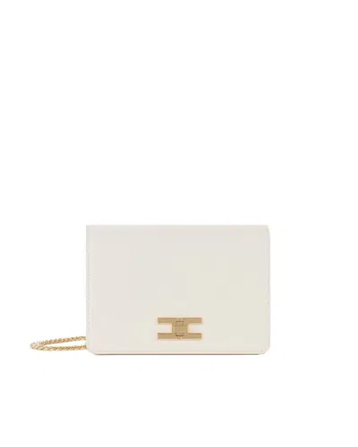 Shop Elisabetta Franchi Shoulder Bag In White