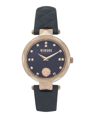 Versus Covent Garden Petite Leather Watch In Multi