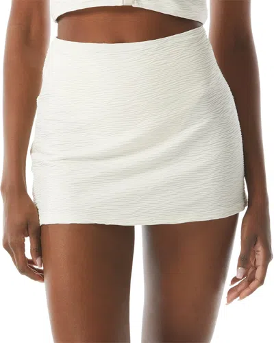 Shop Carmen Marc Valvo Pull Over Mini Skirt In White