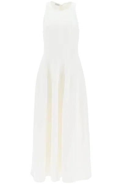 Shop Brunello Cucinelli Twill Dress In Bianco