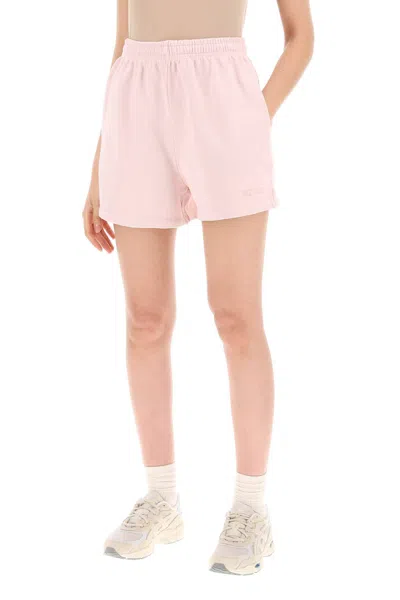 Shop Rotate Birger Christensen Rotate Organic Cotton Sports Shorts For Men In Pink