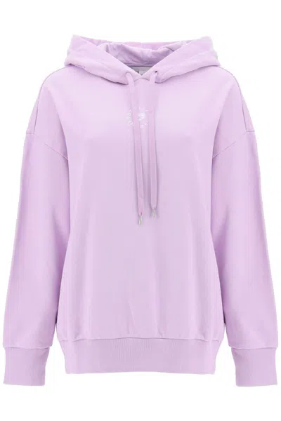 Shop Stella Mccartney Stella Mc Cartney Iconic Mini Heart Hooded Sweatshirt In Purple